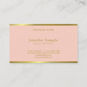 Handgeschriebenes Skript Rosa Gold Moderne Elegant Visitenkarte (Rückseite)