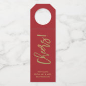 Handgeschriebenes Skript | rot und Flaschenanhänger (Vorderseite)