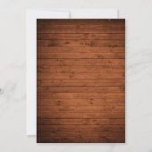 Handgeschriebenes Skript Rustic Wood Couple Foto Save The Date (Rückseite)