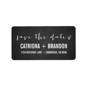 Handgeschriebenes Skript-Save the Date Adressaufkleber