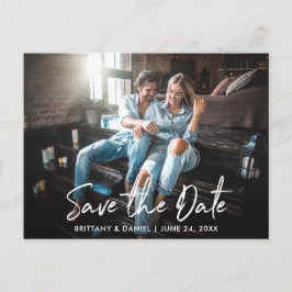 Handgeschriebenes Skript-Save the Date Foto Postkarte