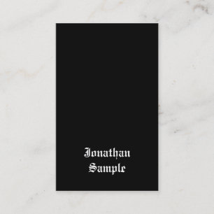 Handgeschriebenes Skript Schwarz-weiß Vintages Re Visitenkarte