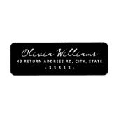 Handgeschriebenes Skript, schwarze Rücksendeadress (Vorne)