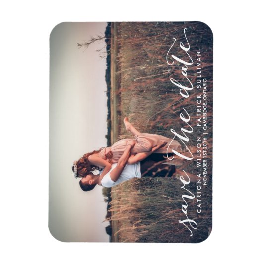 Handgeschriebenes Skript Speichern der Datumsmagne Magnet (Vertikal)