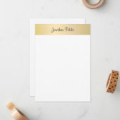 Handgeschriebenes Skript Stilvolle Gold Look Templ Mitteilungskarte (Vorderseite/Rückseite Beispiel)