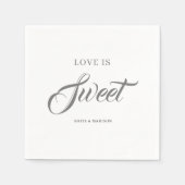 Handgeschriebenes Skript Wedding Napkins Serviette (Vorderseite)