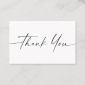 Handgeschriebenes Skript weiß Mini danke Karte (Vorderseite)