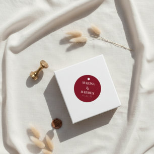 Handgeschriebenes Skript Whimsical Pink Custom Wed Geschenkanhänger