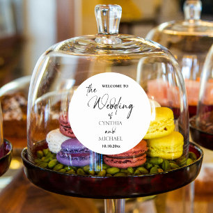 Handgeschriebenes Skript 'Willkommen bei unserer H Runder Aufkleber