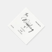 Handgeschriebenes Skript 'Willkommen bei unserer H Serviette (Ecke)