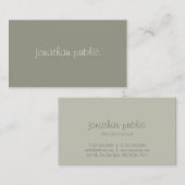 Handgeschriebenes Skriptfenster Elegante grüne Vor Visitenkarte (Vorne/Hinten)