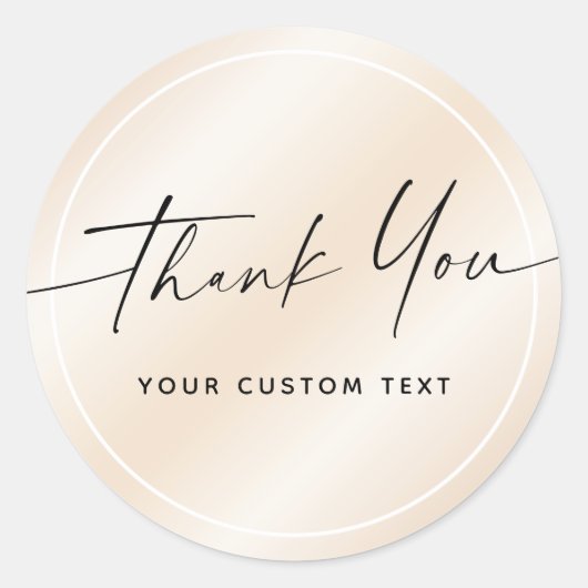 Handgeschriebenes Skriptgeschäft danke Ihnen Elfen Runder Aufkleber (Vorderseite)