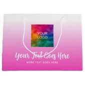 Handgeschriebenes Skriptlogo für benutzerdefiniert Große Geschenktüte (Vorderseite)