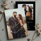 Handgeschriebenes Skriptnamen-Foto Save the Date