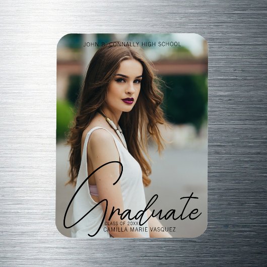 Handgeschriebenes Skriptüberlagerungs-Foto für Chi Magnet