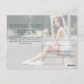 Handgeschriebenes Skriptüberlagerungs-Foto für Chi Postkarte (Rückseite)