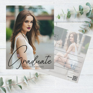 Handgeschriebenes Skriptüberlagerungs-Foto für Chi Postkarte