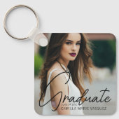 Handgeschriebenes Skriptüberlagerungs-Foto für Chi Schlüsselanhänger (Vorderseite)