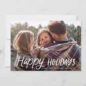 Handgeschriebenes spielerisches Weihnachtsfest-Fot Feiertagskarte (Vorderseite)