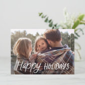 Handgeschriebenes spielerisches Weihnachtsfest-Fot Feiertagskarte (Stehend Vorderseite)