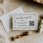 Handgeschriebenes Squiggle Frame Wedding RSVP Karte