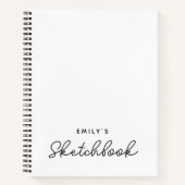 Handgeschriebenes Style Monoline Calligraphy Sketc Notizblock (Vorderseite)