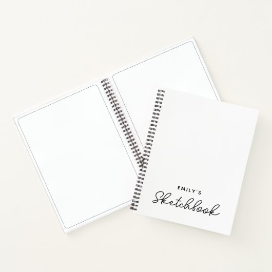 Handgeschriebenes Style Monoline Calligraphy Sketc Notizblock (Innenseite)