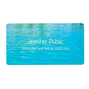 Handgeschriebenes Template Blue Green Sea Water