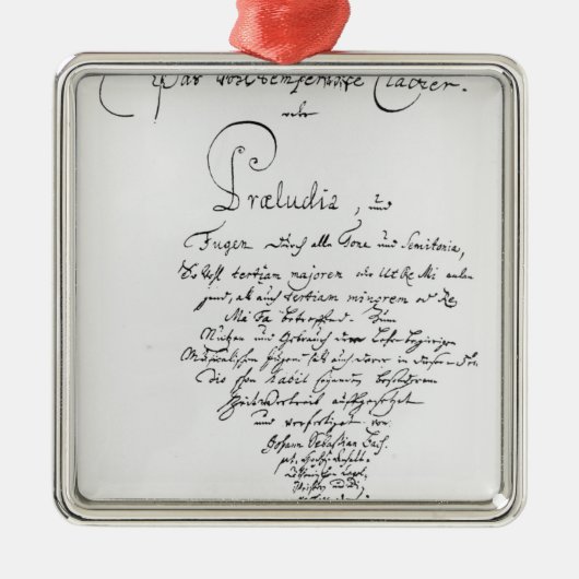 Handgeschriebenes Titlepage des Brunnens gemildert Silbernes Ornament (Vorne)