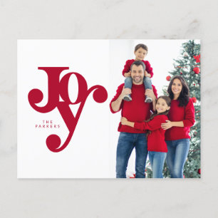 Handgeschriebenes, typografisches JOY Foto Design Postkarte