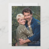 Handgeschriebenes Typografy Names Foto Save the Da Date (Vorderseite)