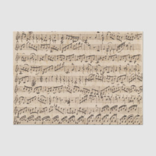 Handgeschriebenes Vintage-Blattmusik-Seidenpapier Seidenpapier
