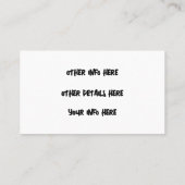 Handgeschriebenes Vintages Instagram Twitter Faceb Visitenkarte (Rückseite)