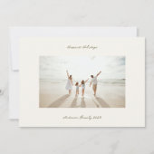 handgeschriebenes Weihnachtsmoos, grün, beige Foto Feiertagskarte (Vorderseite)