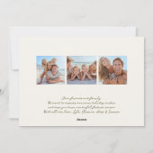 handgeschriebenes Weihnachtsmoos, grün, beige Foto Feiertagskarte (Rückseite)