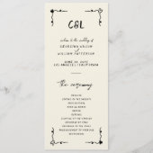 Handgeschriebenes Whimsical-Flachprogramm Programm (Vorderseite)