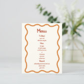 Handgeschriebenes "Whimsical Wavy Border 70er Wedd (Stehend Vorderseite)