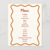 Handgeschriebenes "Whimsical Wavy Border 70er Wedd (Vorderseite)