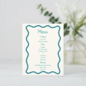 Handgeschriebenes "Whimsical Wavy Border Fun Weddi (Stehend Vorderseite)