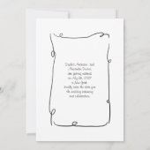 Handgeschriebenes Whimsisches Foto Save the Date Einladung (Rückseite)