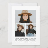 Handgeschriebenes White Brush Script 4 Foto Abschl Ankündigung (Rückseite)