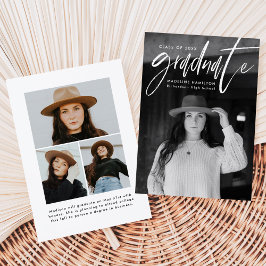 Handgeschriebenes White Brush Script 4 Foto Abschl Ankündigung