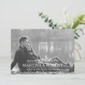 Handgeschriebenes White Script-Save the Date-Foto Save The Date (Stehend Vorderseite)