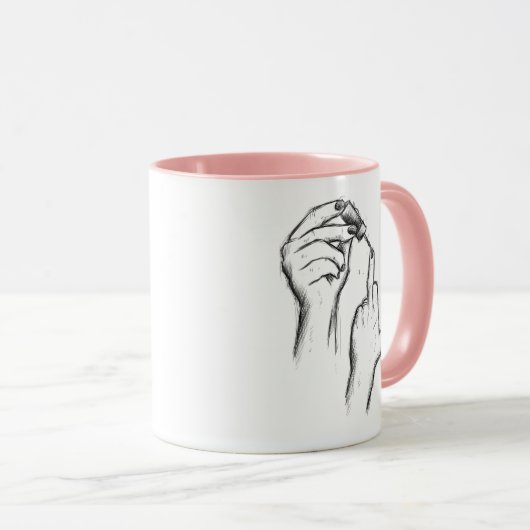 Handgesten-Tasse Tasse (VorderseiteRechts)