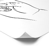 Handgesteppenkunst Poster (Ecke)