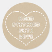 Handgestickt Runder Aufkleber (Vorderseite)