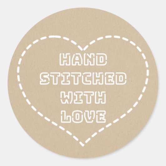 Handgestickt Runder Aufkleber (Vorderseite)