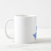 Handgestrichene Bluebell-Blume Kaffeetasse (Links)