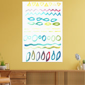 handgestrichene Formen Leinwanddruck (Insitu (Wohnzimmer))