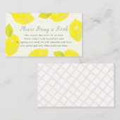 Handgestrichene Limonenpinke Bitte ein Buch mitbri Begleitkarte (Vorne/Hinten)